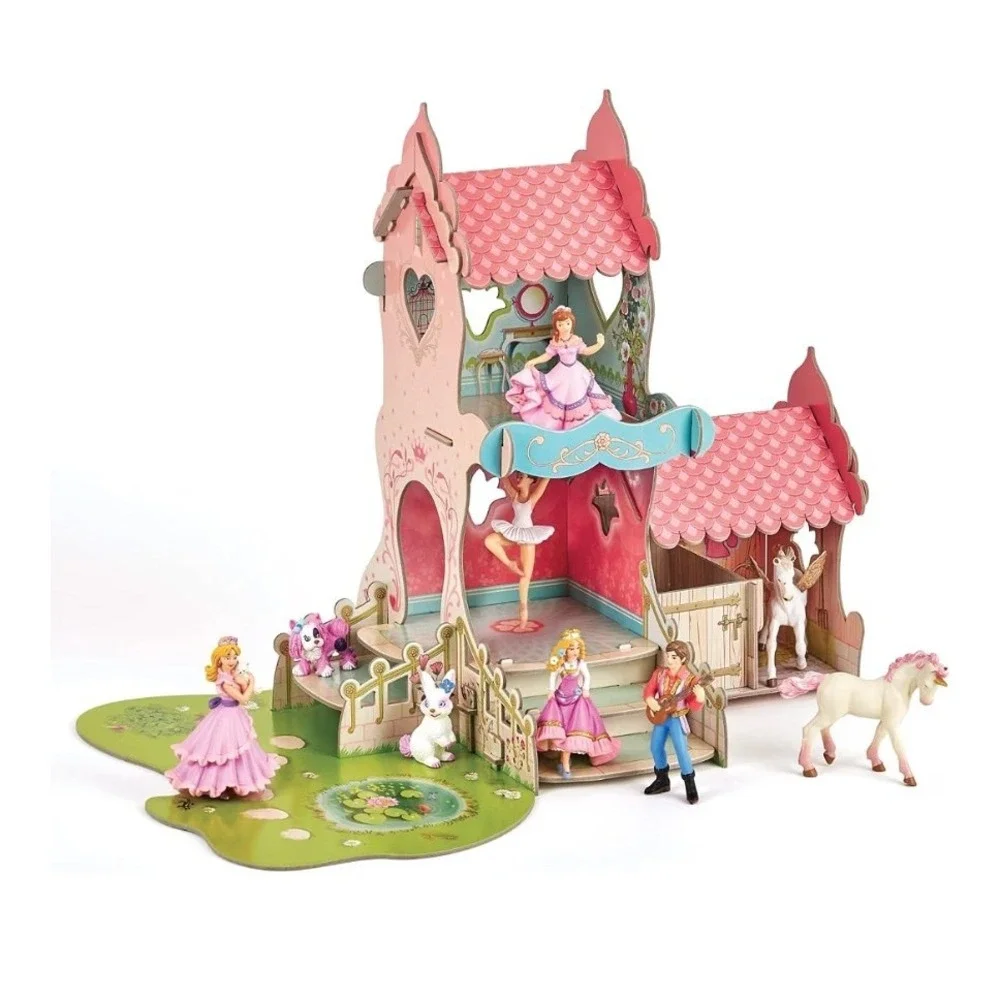 Papo Princess Castle Paper Doll Playset 53 Pieces Fantasy 3+ Ages
